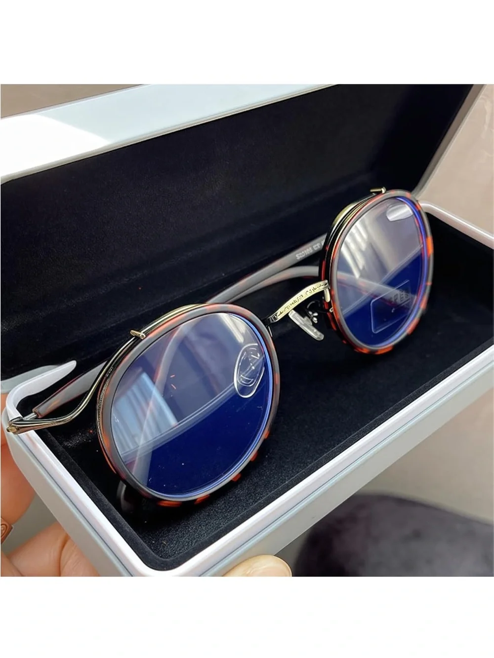 Blue Light Blocking Reading Glasses, Retro, Steam Punk, Lightweight, Round Frame